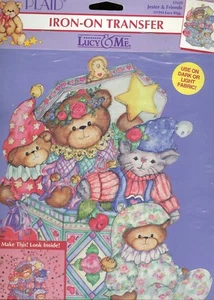 Jester Friends Lucy & Me Bears Iron on Color Transfer Plaid 1994 Collectible - Picture 1 of 1