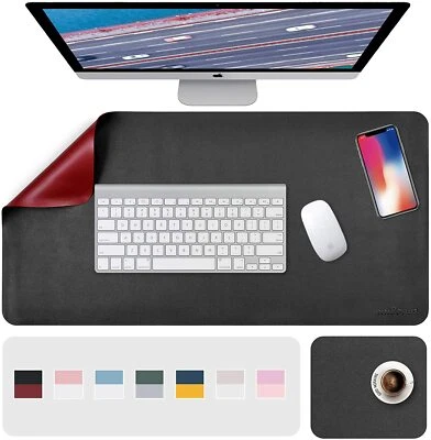Desk Pad, Desk Mat, Mouse Mat, XL Desk Pads Dual-Sided Black/Red, 31.5" x 15.7"  - Image 1 of 4