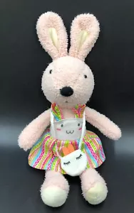 Raro Le Sucre 2017 Bunnys Home Pink Bunny Rabbit vestido con bolsa peluche juguete suave - Imagen 1 de 6
