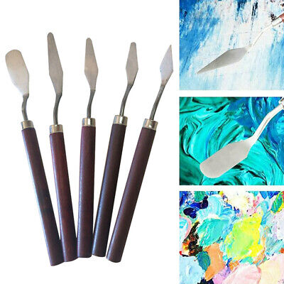 5Pc Painting Palette Spatula Oil Painting Knife Set Spatula Scraper Drawing Tool • 3.78€