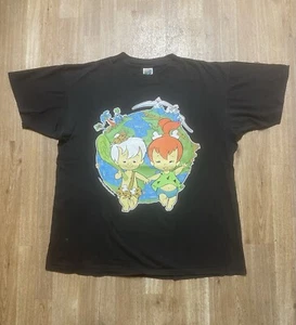 Vintage 90’s The Flintstones Pebbles & Bam Bam Graphic T-Shirt XL Hanna Barbera - Bild 1 von 8