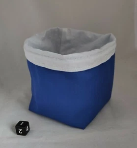 Dice Bag, Ultramarine Bag, Square Reversible Drawstring Tile Pouch for RPG, D&D - Picture 1 of 4