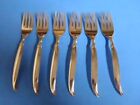 6 Silverplate Salad Dessert Forks 6 7/8 Inches Flair 1956 1847 Rogers Bros.