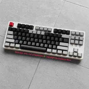 Dolch Black Doubleshot Shine Through Keycaps set for TKL 104 Mechanical Keyboard - Picture 1 of 9