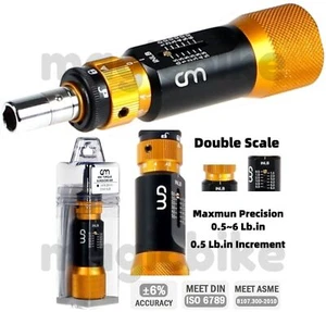 CM Mini Drehmomentschraubendreher 1/4" 6,35 mm verstellbar Sechskant 0,05 ~ 6 Pfund Zoll Neu im Karton (zöllig) - Bild 1 von 1