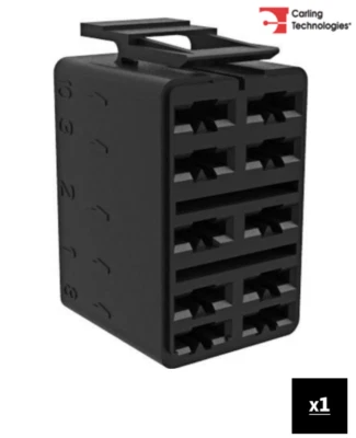 CARLING TECHNOLOGIES Carling 273.010 VC2-01 V-SERIES 10 TERM AMP Connector Housing BLACK - Pack of 1