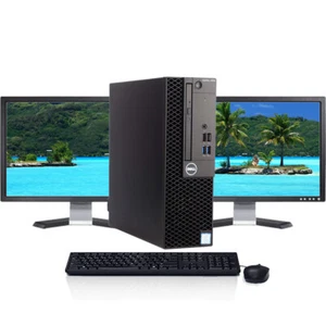 Dell Desktop Computer i5 up to 16GB 2TB HD or SSD Wi-Fi Windows 10 Pro 24" LCD - Picture 1 of 12