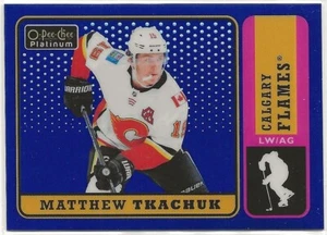 2018-19 O-Pee-Chee Platinum Retro Rainbow Blue #R37 Matthew Tkachuk 035/149 - Picture 1 of 2