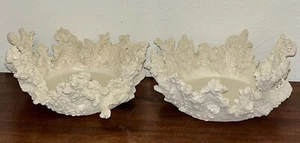 HTF 2 VTG BATH BODY WORKS PAIR CORAL REEF 🪸 3 WICK CANDLE HOLDERS VGC REALISTIC - Picture 1 of 5