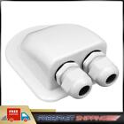 Caravan Car Junction Box Roof Wire Entry Boxes (Double Hole White)