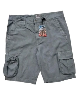 NWT Hang Ten Mens Hybrid Series Bermuda Shorts 11" Inseam Gray Cargo Size 36 - Picture 1 of 7