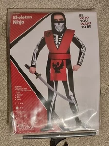 Boys Halloween Ninja Warrior Dressing Up Fancy Dress Costume Age 5-7 Years - Picture 1 of 1