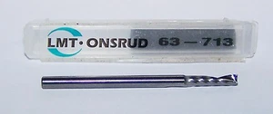 1/8" (.1250") CARBIDE SINGLE O FLUTE ROUTER FOR HARD PLASTIC ONSRUD 63-713 - Picture 1 of 3