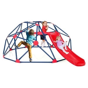 8FT Dome Climber Kids Toddler Climbing Frame With Slide Geometric Climbing Dome - Picture 1 of 9