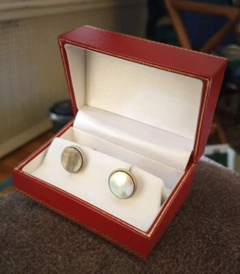 Juego de Gemelos De Colección Gris MOP 1/20 12k GF Lleno de Oro - Correcto Dollan Bullock Años 30 Foto 1 de 4