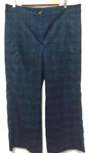 Ann Taylor the Cropped Wide Leg Pockets Plaid High Rise NEW NWT Size Sz 16 - Picture 1 of 13