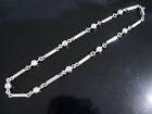 Vntg MEXICO STERLING SILVER BALL & BAR MODERNIST LINK NECKLACE -18