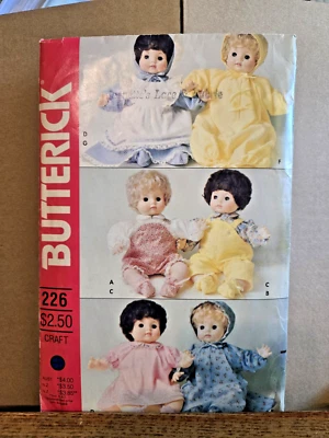 Sewing pattern Butterick  doll clothes pattern  vtg cut 226 - Image 1 of 2
