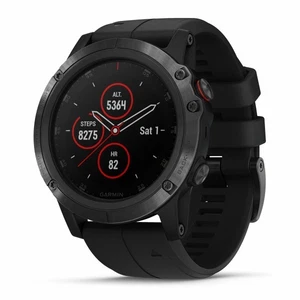 Garmin fenix 5X Plus GPS Watch Sapphire Black with Black Band and US TOPO Maps - Zdjęcie 1 z 6