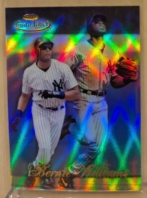 1998 Topps Gold Label CLASS 1 76 Bernie Williams Yankees Refractor RARE PARALLEL - Image 1 of 2