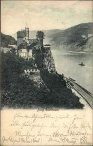 1903 Stempel BINGERBRÜCK auf AK Burg Rheinstein im Rhein Tal alte AK frankiert - Picture 1 of 2