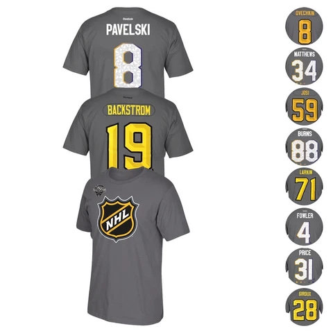 NHL Reebok Authentic All Star Player Name & Number T-shirt Collection Men's Cover