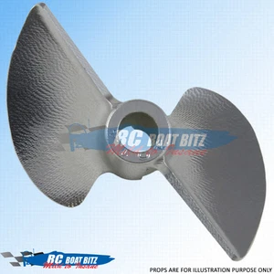 RC Boat Alloy CNC sharpened/balanced 2 blade prop 84mm 6.35mm 1.4p 8414 - Picture 1 of 2