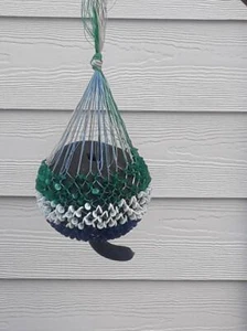 6 Zoll Kürbis Sekere (Shehgureh) mit 800+ Knöpfen aus Sierra Leone - Bild 1 von 3