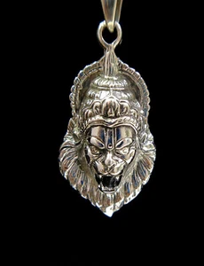 Lord Narasimha Pendant,Narsimha 925 Oxidized Silver Pendant,God Narsimha Vishnu - Picture 1 of 11