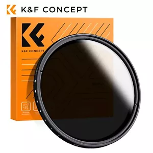 K&F Concept Filter Neutral Density ND 2-400 49/52/55/58/62/67/77/82mm fader DSLR - Picture 1 of 26