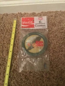 Vintage 1983 Coca-Cola Coke 6 Different Designs Metal Coasters - Picture 1 of 3