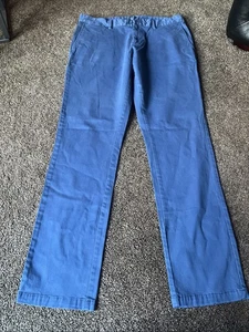 Old Navy Skinny Fit Chino Hose blau vorne flach Herren schön verblassen Größe 33 x 32 - Bild 1 von 7
