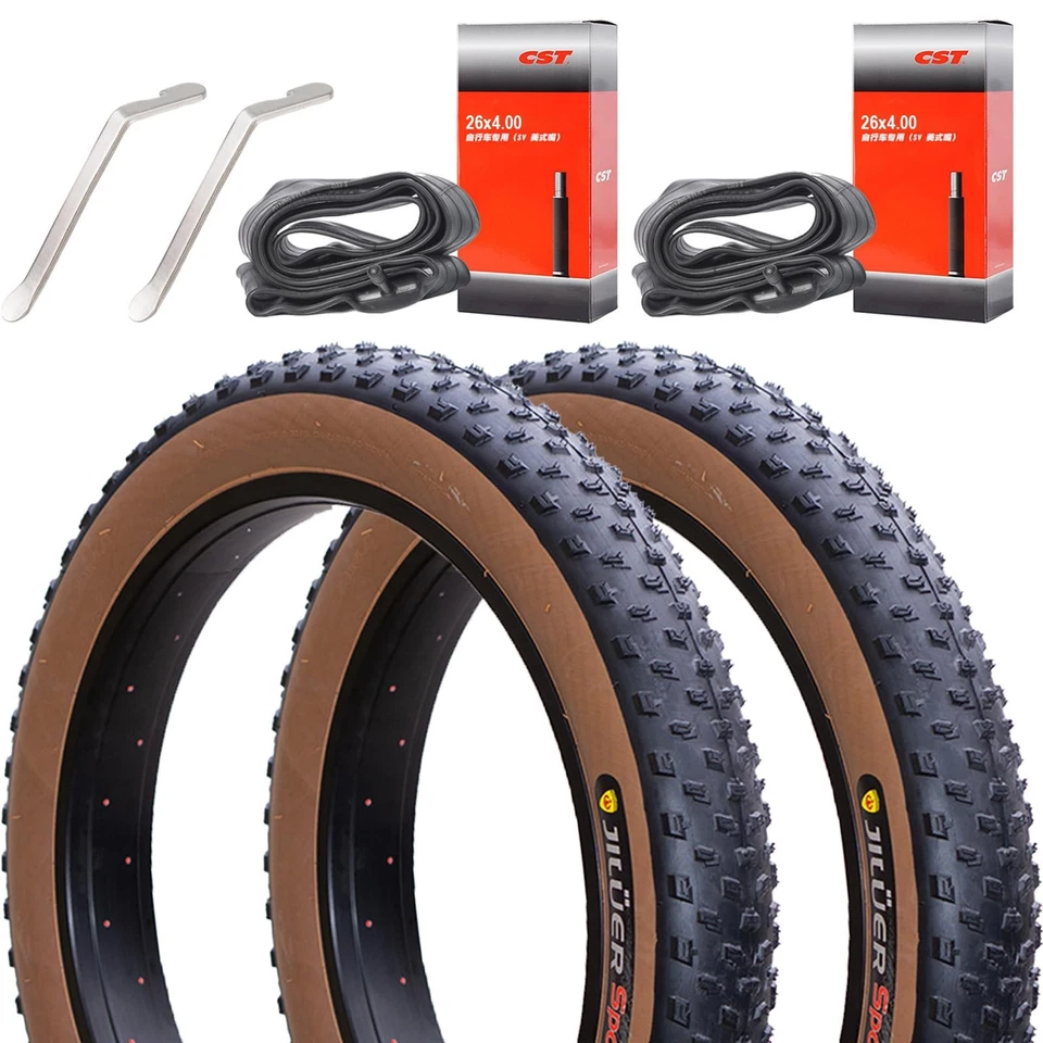 2 Pack 20x4.0 24x4.0 26x4.0 Inch Fat Bike Tires Replacement Set – Heavy Duty ... - Image 1 of 4