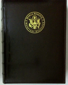 World Reserve Monetary Exchange Album Book Paper Money Orig Box 15 Empty Sleeves - Picture 1 of 11