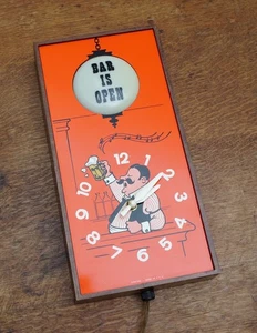 Spartus Modell 6070 "Bar ist offen" Wanduhr Leuchte. LESEN - Bild 1 von 5