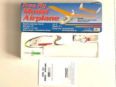 New Sealed Free Fly Model Airplane Kit 23" Wingspan 17" Long - Image 1 of 2