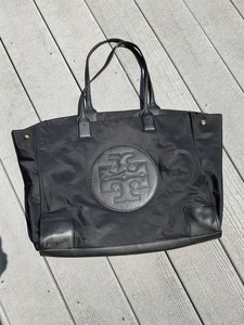 Tory Burch Ella Tote Bag, Large - Black - Picture 1 of 4