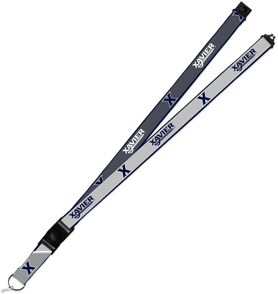 Xavier Musketeers Lanyard Keychain 2-sided Breakaway Clip GRAY University of - Image 1 of 1