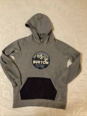 Burton Durable Goods Logo Hoodie Pullover Sweatshirt Boys Large Gray 0780 - Image 1 of 4