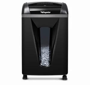 Trituradora de papel de 15 hojas funcionamiento silencioso P4 corte transversal con contenedor de 5,8 galones negra nueva - Imagen 1 de 7