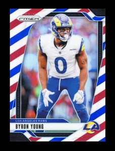 2024 Panini Prizm Prizms Red White and Blue #170 Byron Young Rams - Picture 1 of 3