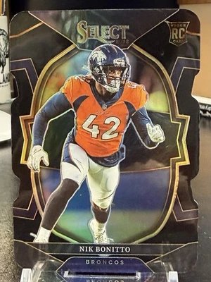 1/1 Nik Bonitto 2022 Panini Select RC Die Cut Concourse Black Rookie Broncos - Image 1 of 4