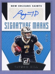2019 Panini Donruss - Signature Marks Taysom Hill #SM-13 Blue /50 (AU) - Picture 1 of 2