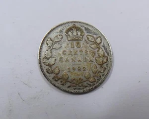 Canada King George V Silver 10 Cents 1932 SCARCE - Picture 1 of 2