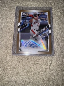 2021 Tops Pro Debut Kyle Stowers Gold Autograph Rc Hot 46/50 - Picture 1 of 4