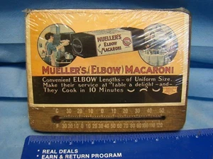 Macaronímetro de codo Muellers placa retro cocina hecha en EE. UU. NUEVO DE LOTE ANTIGUO - Imagen 1 de 2