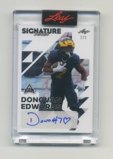 2023 Leaf Signature Series Football DONOVAN EDWARDS AUTO 1/1