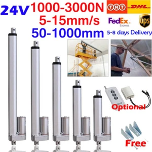 1000N 1500N 3000N Electric Linear Actuator Cylinder Lift Stroke 50-1000mm DC 24V - Picture 1 of 34