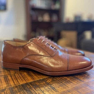 Men's New Antonio Maurizi Brown Leather Oxford Shoes Size 42 EUR/9 US - Picture 1 of 10