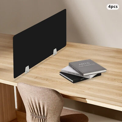 Divisor de escritorio 4* divisores de escritorio particiones de escritorio de oficina panel de escritorio de privacidad con abrazadera Foto 1 de 4